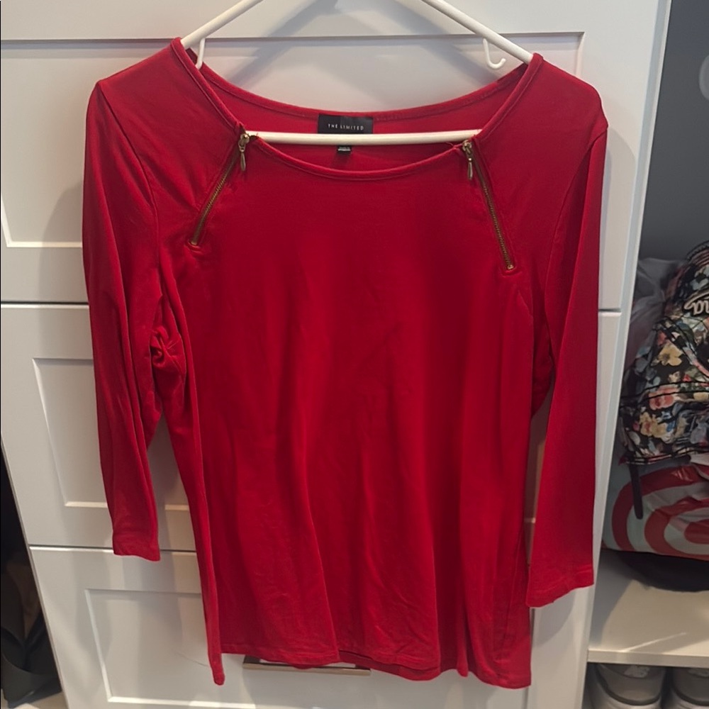 The Limited Red Blouse with Long Sleeves